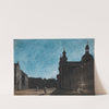 Der Mannheimer Theaterplatz bei Mondschein by Giuseppe Quaglio