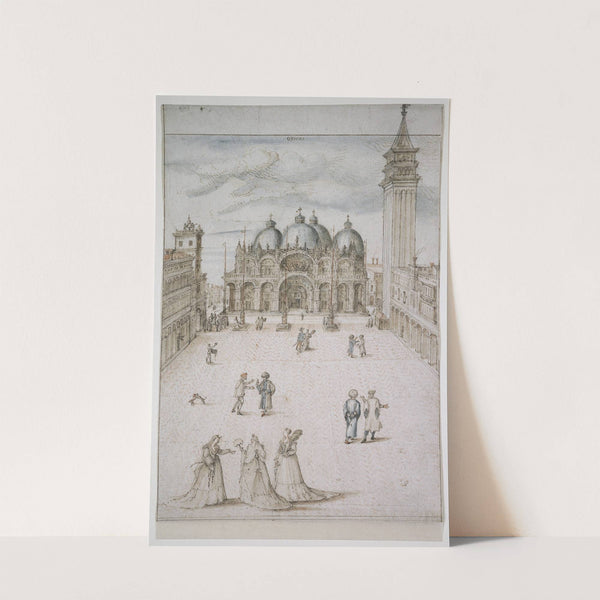 Der Markusplatz in Venedig (ca 1578-1593) by Joris Hoefnagel