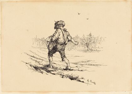 Der Monat März (Sähmann auf dem Feld, aus der Zeit des Siegfrid-Kalenders)