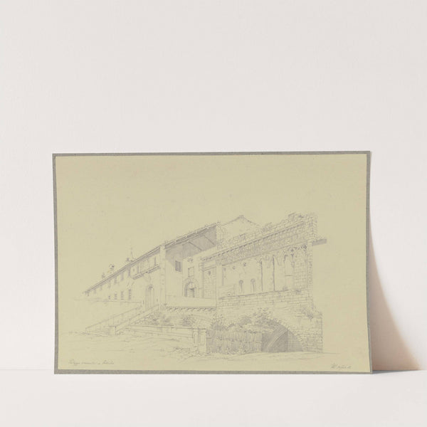 Der Palazzo vescovile in Viterbo by Friedrich Wilhelm Ludwig