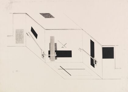 Der Prounenraum – Blatt 5 der I. Kestnermappe, Proun