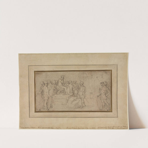 Der römische Gesandte Popilius Lenas vor dem Syrerkönig Antiochos Epiphanes by Sebald Beham