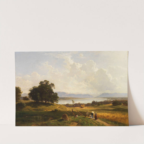 Der Starnberger See von Pöcking aus gesehen by Adolf Heinrich Lier