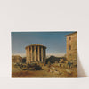 Der Vestatempel in Rom by Rudolf von Alt