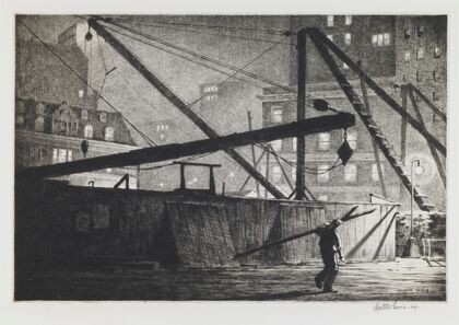 Derricks at Night (1927)