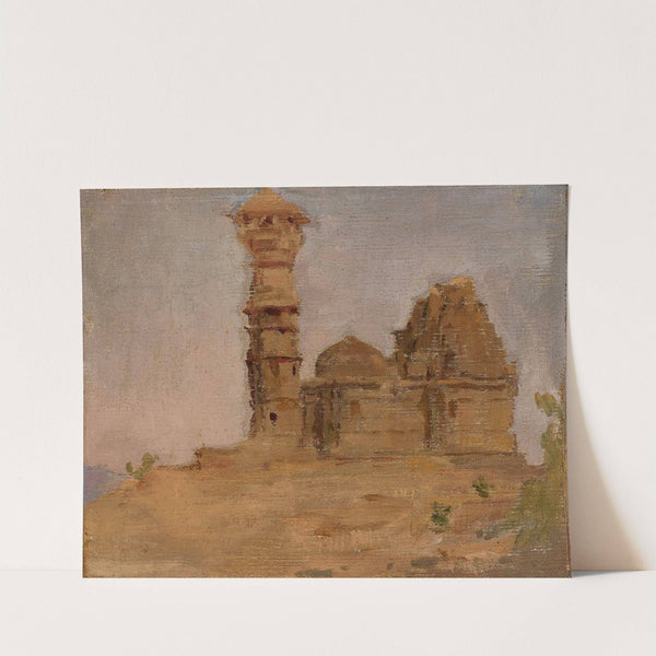 Deserted ancient temple in Chittorgarh. From the journey to India (1907) by Jan Ciągliński
