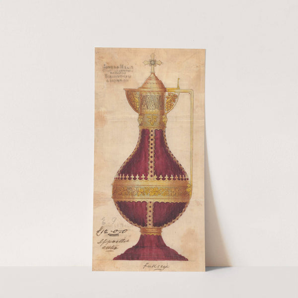 Design executed for Jones and Willis, metal and wood-workers and church furniture manufacturers of Birmingham and London by George Edmund Street