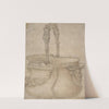 Design for a Bucket-Like Vessel with a Handle of Two Interlaced Captives, on a Body Adorned with a Scroll, Garland, and a Spout with a Satyr&#039;s Head by Girolamo Genga