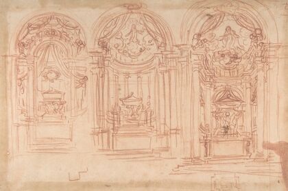 Design for a Catafalgue Used on the Occasion of the Canonization of Saint Mary Magdalen de’ Pazzi, Florence, 1669