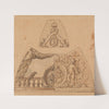 Design for a Ceiling Decoration (with a Parrot) by Sir James Thornhill