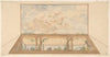 Design for a ceiling painted with a trompe l’oeil awning and putti in clouds (19th Century)