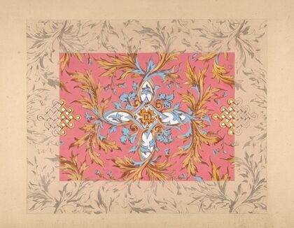 Design for a ceiling with floral design
