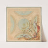 Design for a ceiling with garland bearing putti (19th Century) by Jules-Edmond-Charles Lachaise