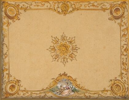 Design for a ceiling with painted decoration