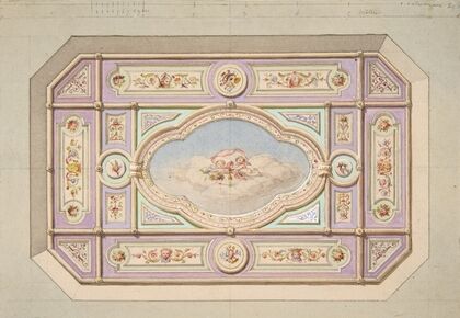 Design for a ceiling with putti