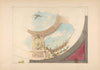 Design for a ceiling with trompe l’oeil balustrade and sky