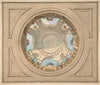 Design for a ceiling with trompe l’oeil balustrade
