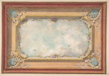 Design for a ceiling with trompe l’oeil sky