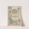 Design for a certificate, awarded by the city of Vienna for the most beautiful floral balcony decorations. by Erwin Puchinger