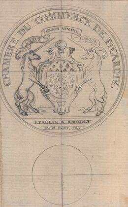 Design for a Coin; Chambre de Commerce de Picardie