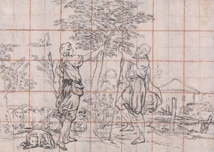 Design for a Frontispiece; Shepherds with Flock