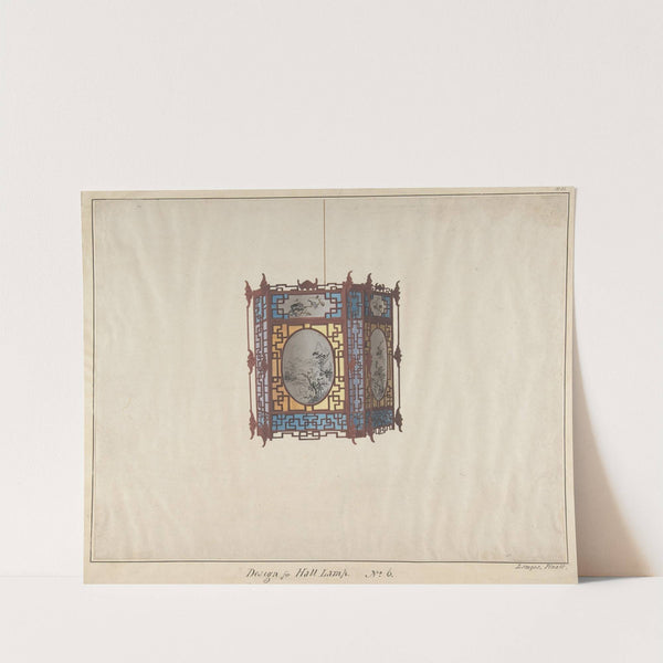 Design for a Hall Lamp No.6 by Lam Qua