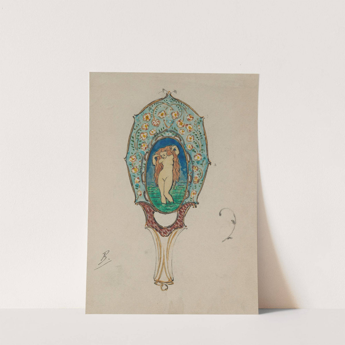Design for a Hand Mirror (c. 1900-1902) by Félix Bracquemond