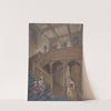 Design for a Jacobean-style Staircase (recto); Architectural Element Design by Matthew Digby Wyatt