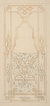 Design for a panel ornamented with strapwork and rinceaux