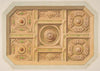 Design for a paneled ceiling with painted decoration