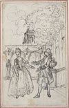 Design for a Scene in de Laujon’s ‘L’Amoureux de quinze ans, ou la Double-FÃªte..’