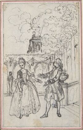 Design for a Scene in de Laujon’s ‘L’Amoureux de quinze ans, ou la Double-FÃªte..’