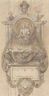 Design for a sepulchral monument with a portrait bust
