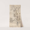 Design for a sepulchral monument with a seated prophet or philosopher by Pieter Verbruggen the Younger