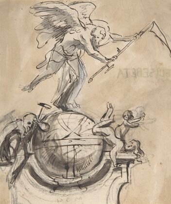 Design for a sepulchral monument with an allegory of Time