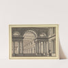 Design for a Stage Set; Classical Arcaded Gallery with Triumphal Arch Motif by Paolo Landriani