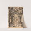 Design for a Stage Set; Interior of a Palace with Arcades (mid 1700s) by Giovanni Battista III Natali