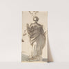 Design for a Statue of Justice with Sketches at Left and Above by Giuseppe Bernardino Bison