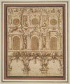 Design for a temporary decoration of the East wall of the Palazzo Vecchio Courtyard