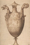 Design for a Vase with Hercules and Farnese Lilies