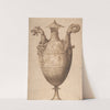 Design for a Vase with Hercules and Farnese Lilies (ca. 1540) by Francesco de''' Rossi