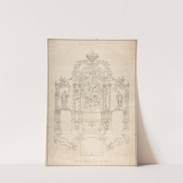 Design for an Alter with Saint Michael and the Dragon by Johann Baptist Modler