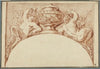Design for an Archivolt; Two Fauns Supporting an Urn