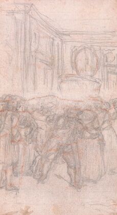 Design for an Engraving; Figures in an Interior