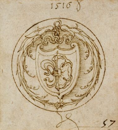 Design for an Ornament or Signet Ring with the Arms of Lazarus Spengler