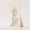 Design for an ornamented stone pedastal surmounted by an urn by Jules-Edmond-Charles Lachaise