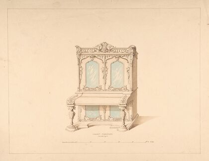 Design for Cabinet Pianoforte, Arabesque Style