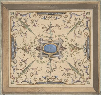 Design for Ceiling, Château de Cangé (19th Century)