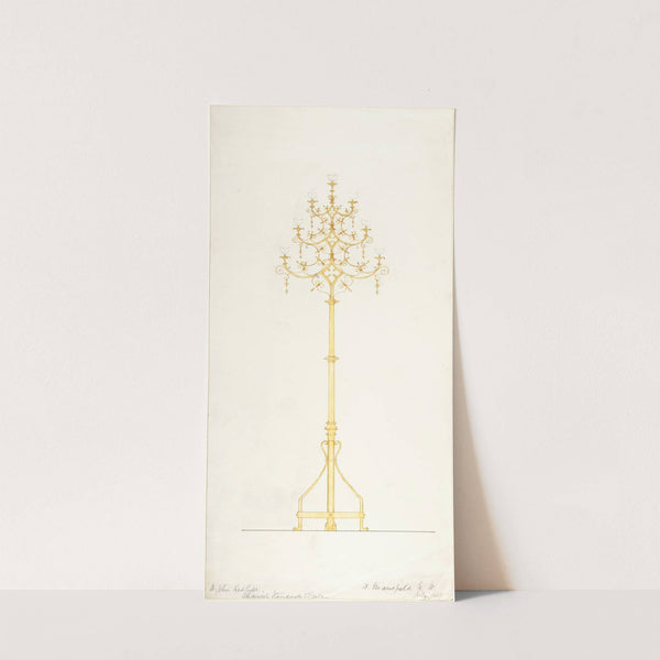 Design for Church Lamp Stand by B. Mansfield
