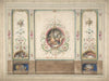 Design for Decorative Panels with Hunting Scenes Inset